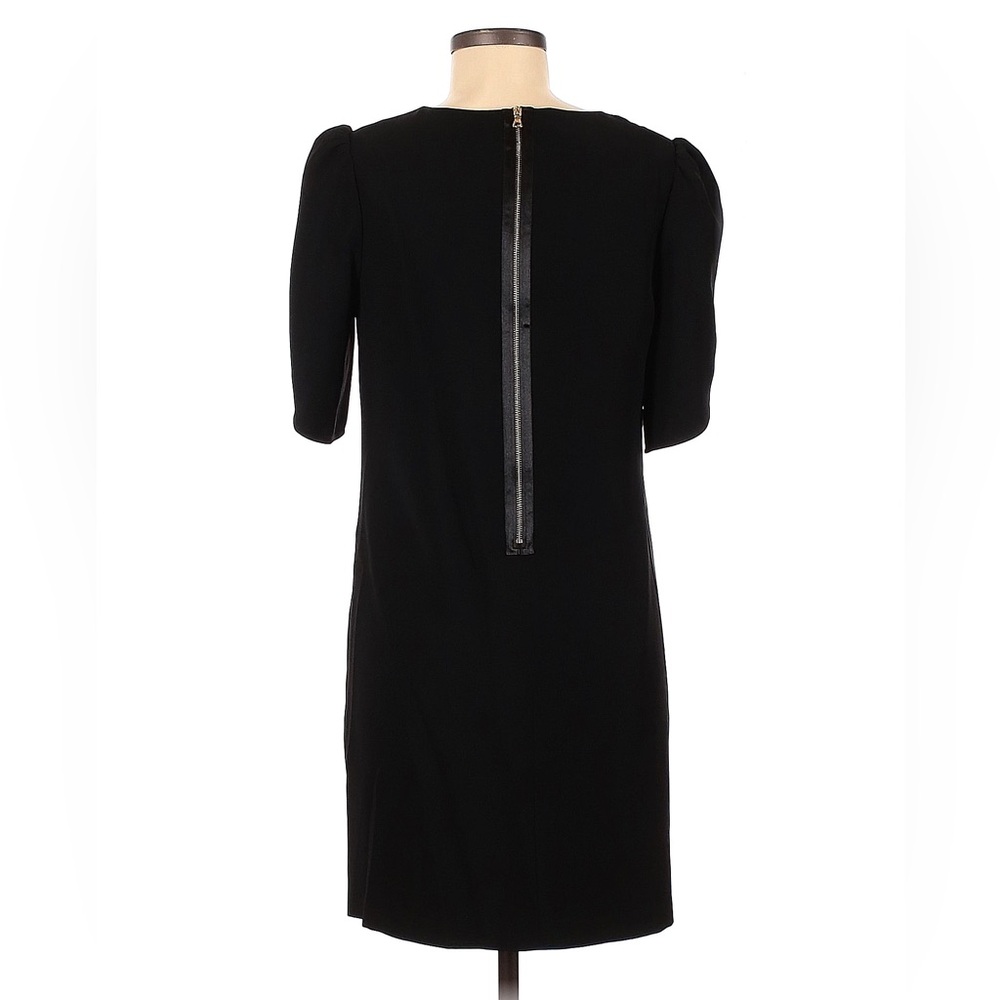 Black Cynthia Steffe Dress. Short sleeve, tulip sleeve, gold zipper. Sz10